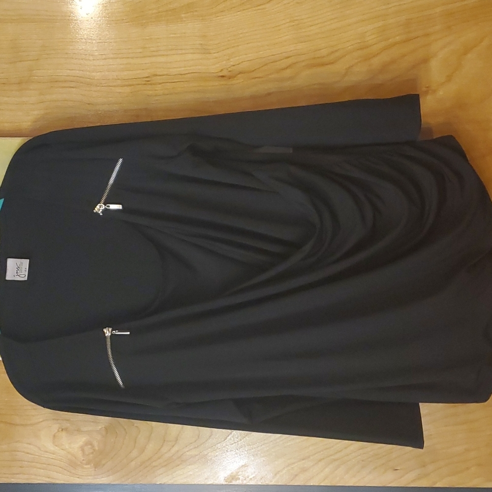 Just My Size, black, jersey knit surplice wrap blouse size 2x